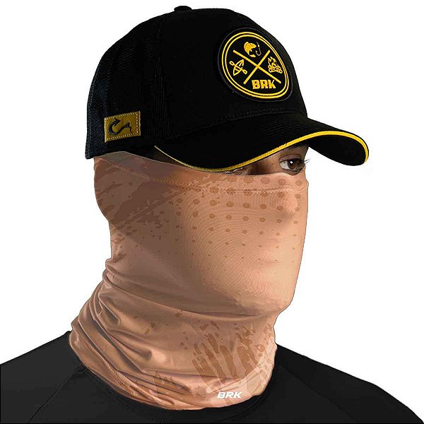 Bandana Tubeneck Brk Bege Rajado com Proteção UV50+