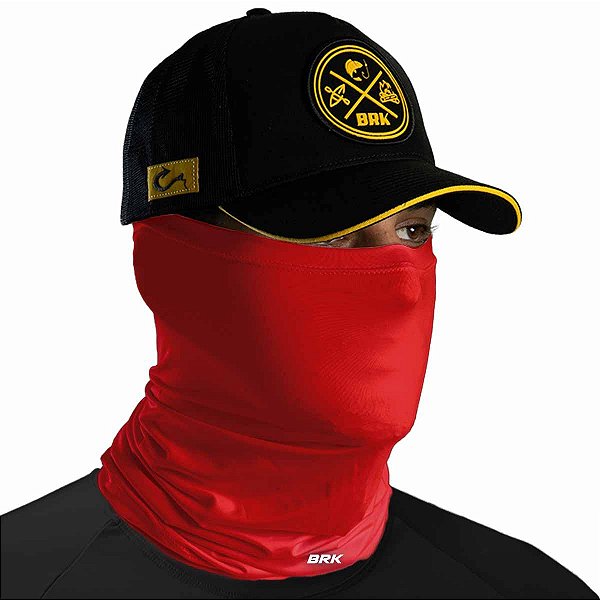 Bandana Tubeneck Brk Vermelho Liso com Proteção UV50+