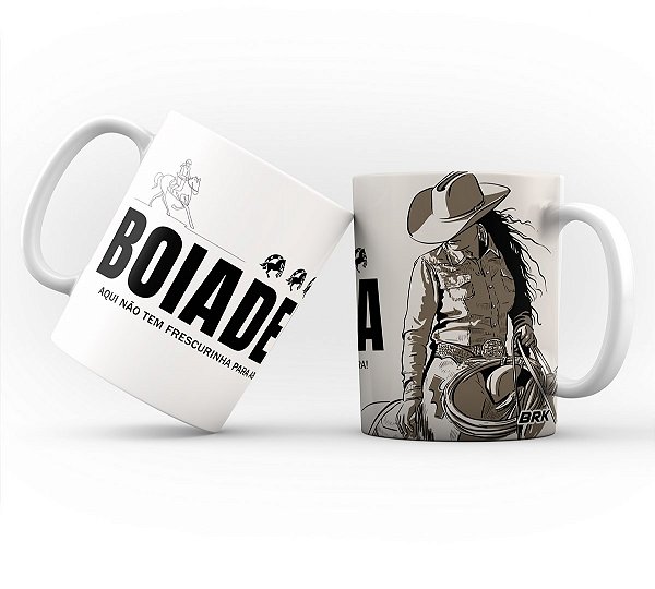 Caneca de Porcelana BRK Agro Boiadeira 325ml
