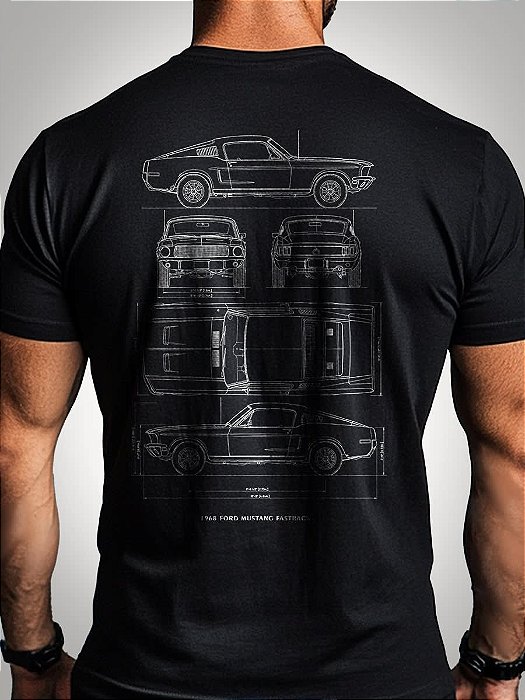 Camiseta Brk Mustang Fastback com Algodão Egípcio