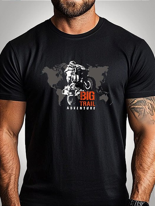 Camiseta Brk Motociclismo Big Trail Adventure com Algodão Egipcio