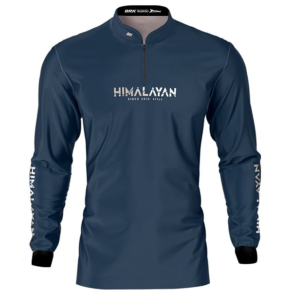 Camisa Brk Motociclismo Azul Himalayan com Proteção Solar UV50+