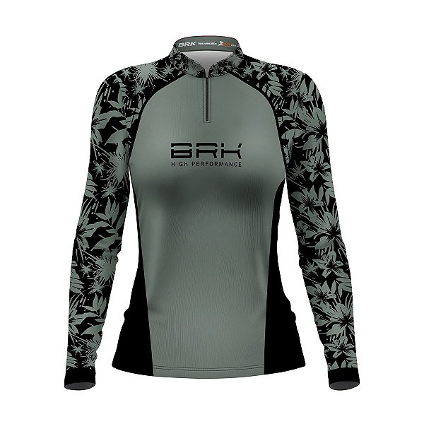 Camisa de Pesca Feminina Brk Básica Camuflado com Proteção UV50+