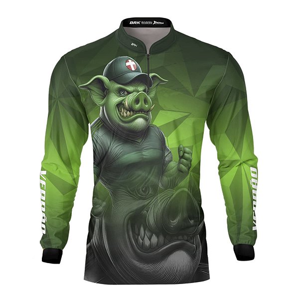 Camisa Brk Verdão Mascote Dá-lhe Porco com UV50+