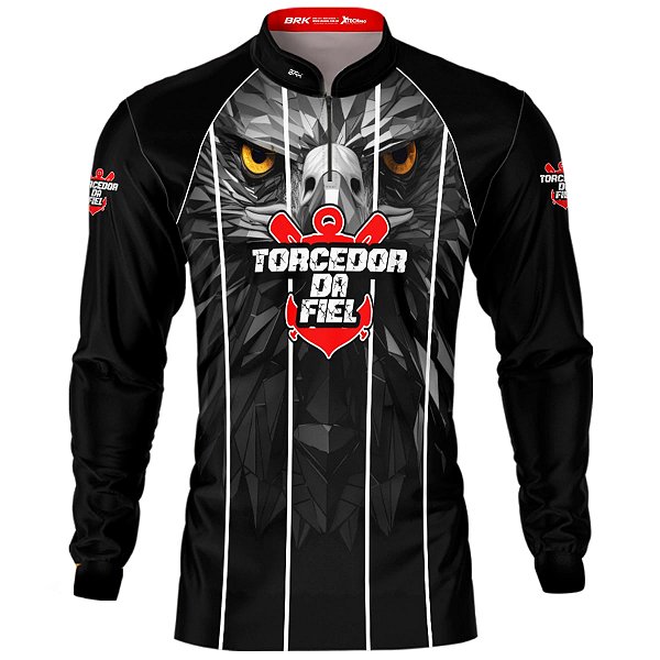 Camisa de Pesca Brk Mascote Torcedor Da Fiel com Proteção Uv50+