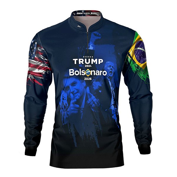 Camisa Agro Brk Trump e Bolsonaro com Proteção Solar UV50+
