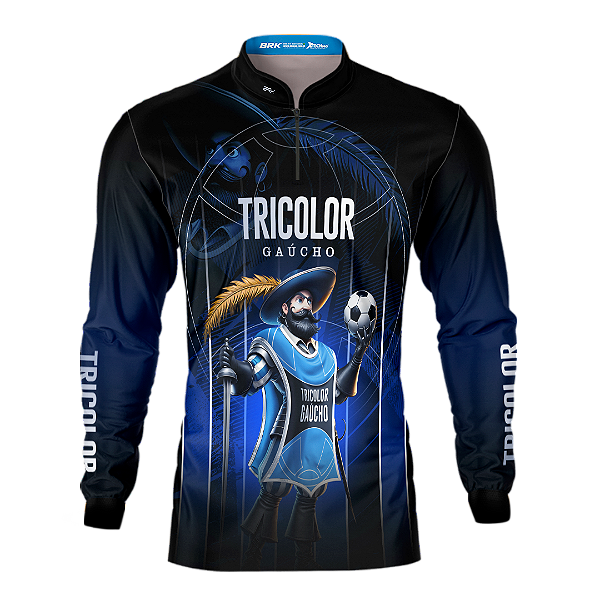 Camisa Time Gremio Brk Mascote Tricolor Gaúcho com Proteção Uv50+