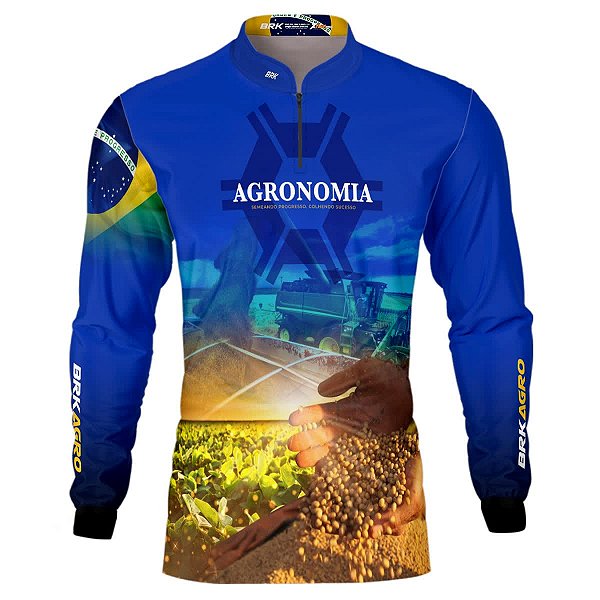 Camisa Agro Brk Agronomia Azul com Proteção UV50+