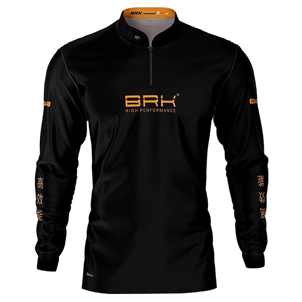 Camisa de Pesca Preta Brk Pesca Mundial com UV50+