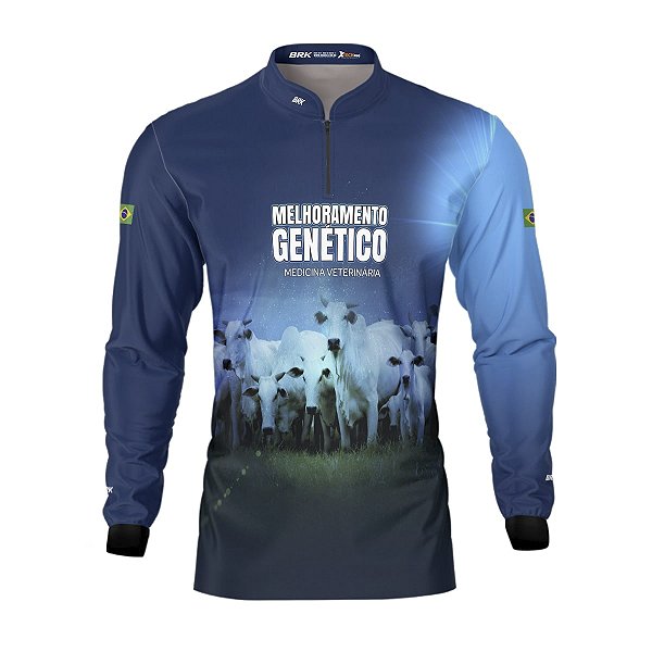 Camisa Agro Brk Monitoramento Genético Com Proteção Solar UV50+