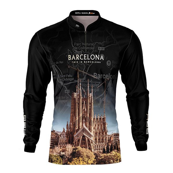 Camisa Motociclismo Brk Expedição Barcelona com Proteção UV50+