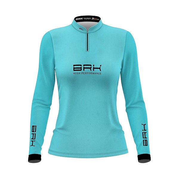 Camisa Agro Brk Feminina Ciano com Proteção Solar UV50+