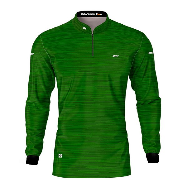 Camisa Masculina Agro Brk Mescla Verde Claro com Proteção Solar UV50+