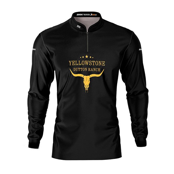 Camisa Agro Brk Yellowstone Símbolo Amarelo com Proteção Solar UV50+