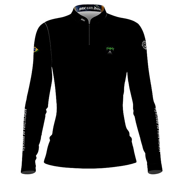 Camisa Feminina Agro Brk Agricultura de Precisão V2 com Proteção Solar UV50+