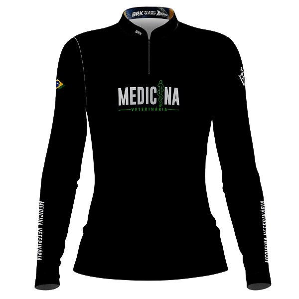 Camisa Feminina Agro Brk Medicina Veterinária com Proteção Solar UV50+