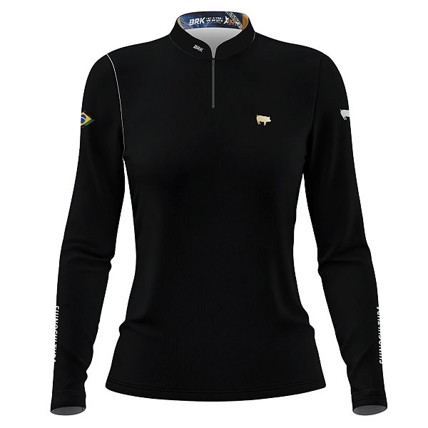 Camisa Feminina Agro Brk Suinocultura com Proteção Solar UV50+