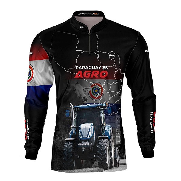 Camisa Agro Brk Trator Paraguay Es Agro com Proteção Solar UV50+