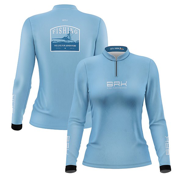 Camisa de Pesca Feminina Brk We Live for Adventure com Proteção Solar UV50+