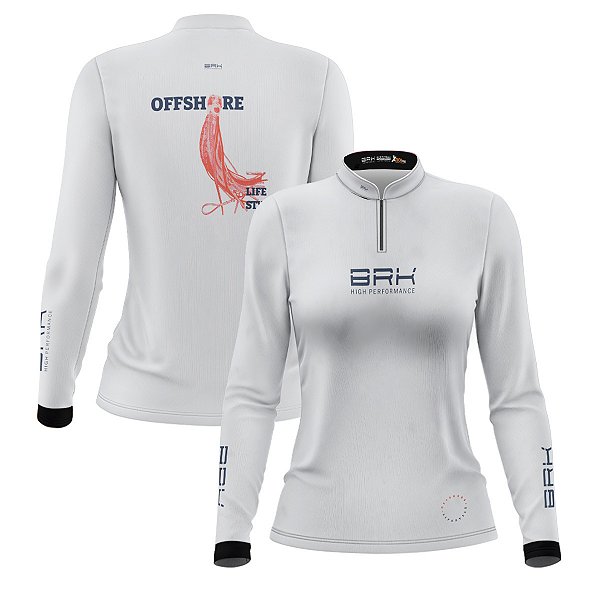 Camisa de Pesca Feminina Brk Offshore Lula com Proteção Solar UV50+