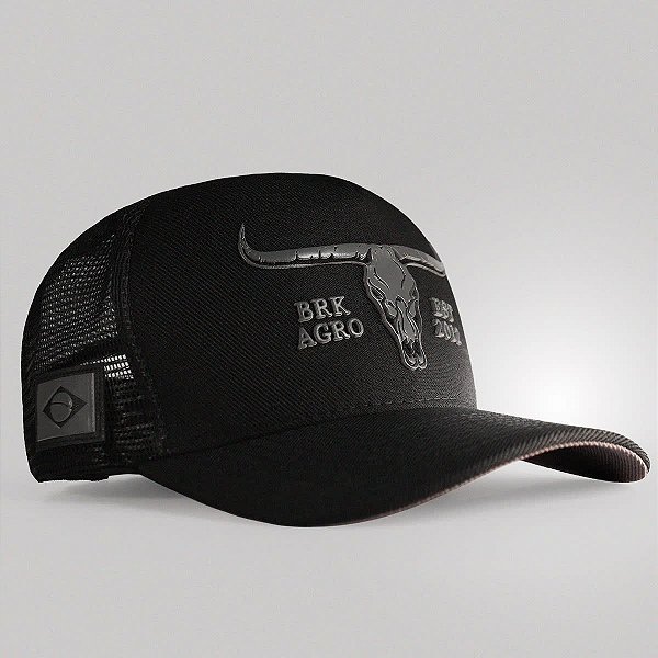 Boné Trucker Brk Agro Preto Símbolo Longhorn