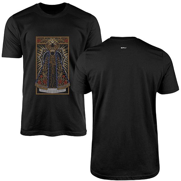 Camiseta Religiosa Brk Nossa Senhora Strass com Algodão Premium