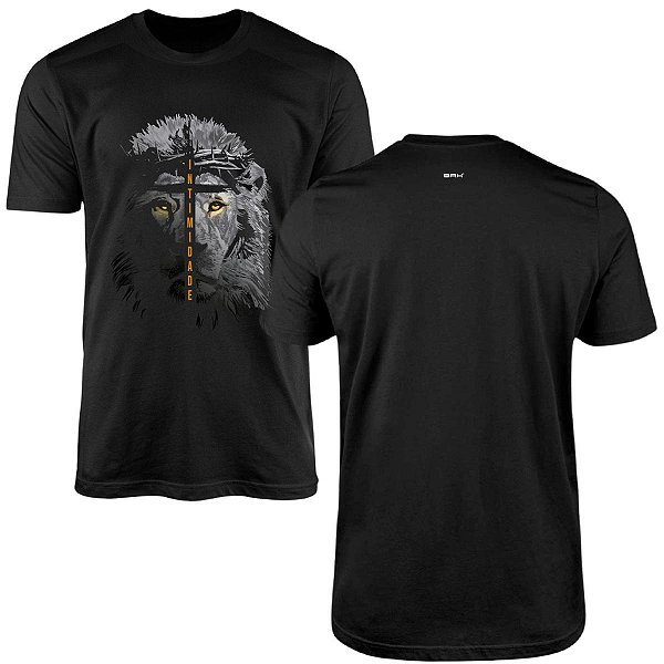 Camiseta Religiosa Brk Leão Intimidade com Algodão Premium