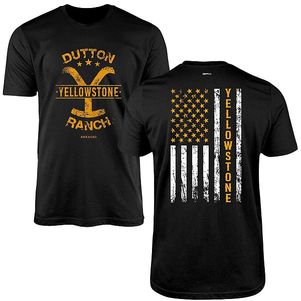 Camiseta Agro Brk Yellowstone Flag com Algodão Premium