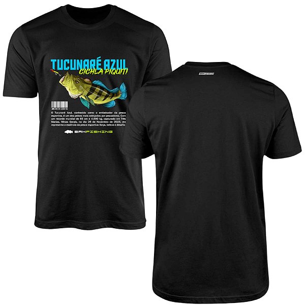 Camiseta de Pesca Brk Tucunaré Cichla Piquiti com Algodão Premium