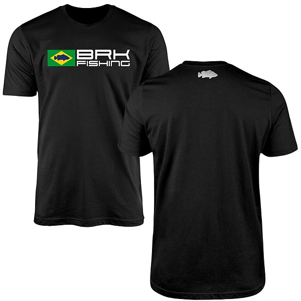 Camiseta de Pesca Brk Fishing Brasil com Algodão Premium