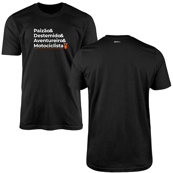 Camiseta Motociclismo Brk Paizão Aventureiro com Algodão Premium