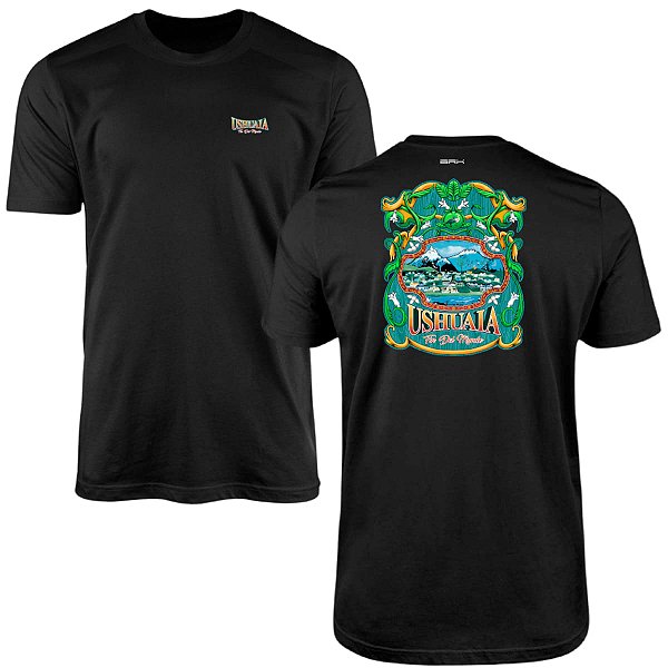 Camiseta Motociclismo Brk Expedição Ushuaia Aventura ao Fim do Mundo com Algodão Premium