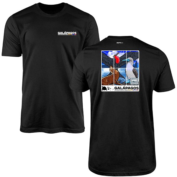 Camiseta Motociclismo Brk Expedição Galápagos Inspirado na Vida Selvagem com Algodão Premium