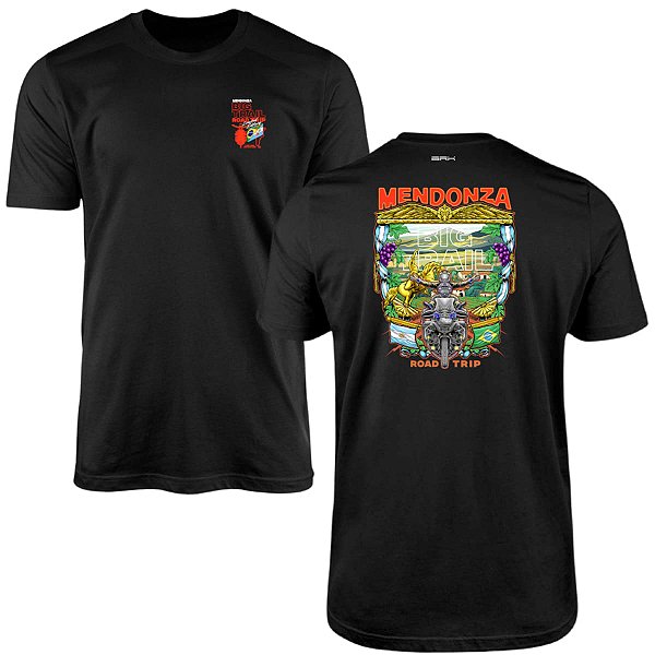 Camiseta Motociclismo Brk Expedição Mendoza Big Trail Road Trip com Algodão Premium