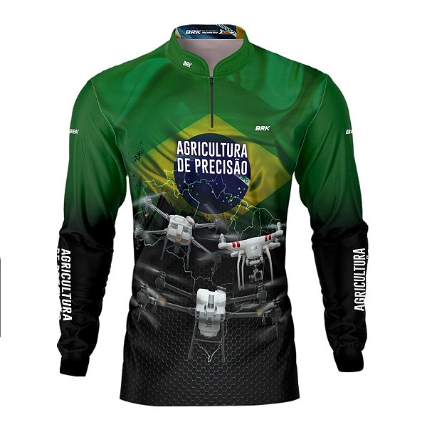 Camisa Agro Brk Drones T40 e Phantom T10 com Proteção Solar UV50+