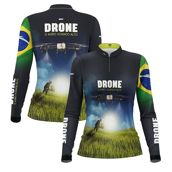Camisa Agro Feminina Brk Drone T20P com Proteção Solar UV50+