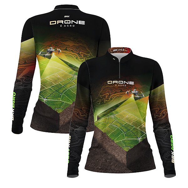 Camisa Agro Feminina Brk Drone de Mapeamento com Proteção Solar UV50+
