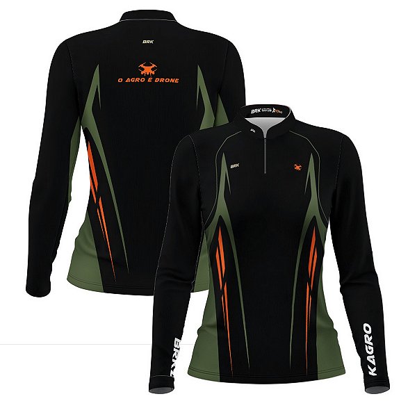 Camisa Agro Feminina Brk O Agro é Drone com Proteção Solar UV50+
