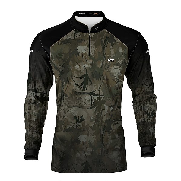 Camisa Agro Brk Camuflada Verde Folhas com Proteção Solar UV50+
