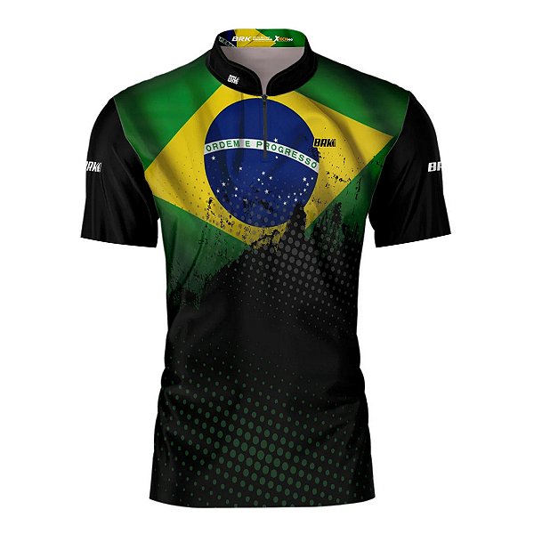 Camisa Manga Curta Agro Brk Brasil com Proteção Solar UV50+