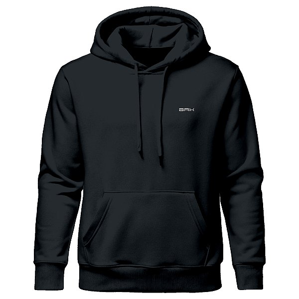 Moletom com Capuz Unissex Brk Minimal Preto