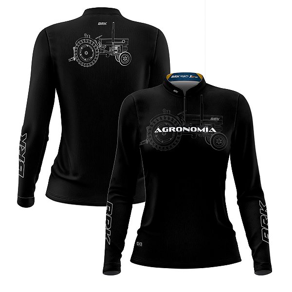 Camisa Agro Feminina Brk Agronomia Trator com Proteção Solar UV50+