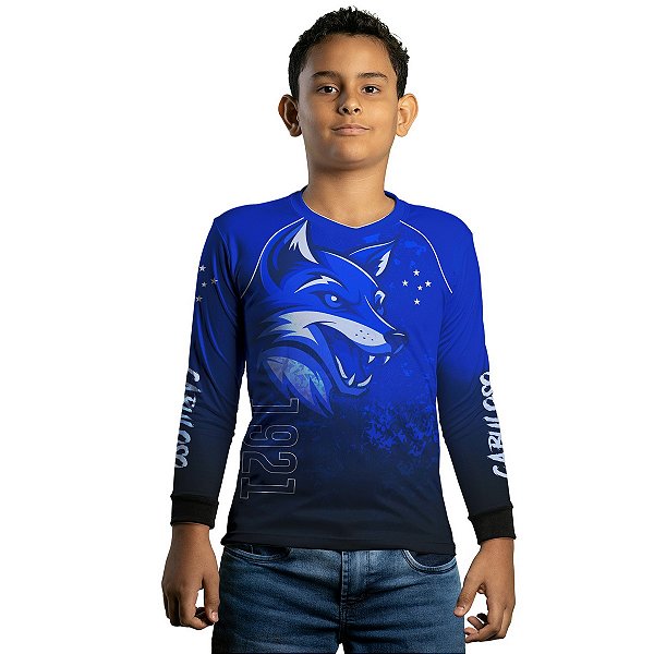 Camisa de Pesca Infantil Brk Cruzeiro Cabuloso com Proteção UV50+