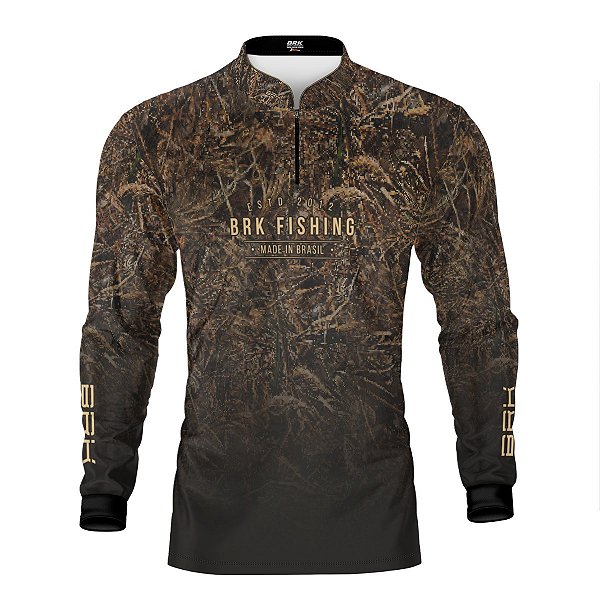 Camisa de Pesca Brk Camo Real Tree Fishing com Proteção UV50+