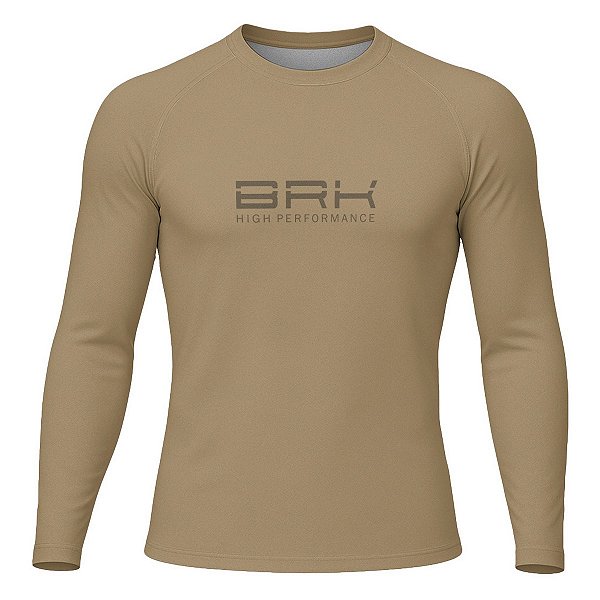 Camisa Raglan Brk Clean Caqui com Proteção Solar UV50+
