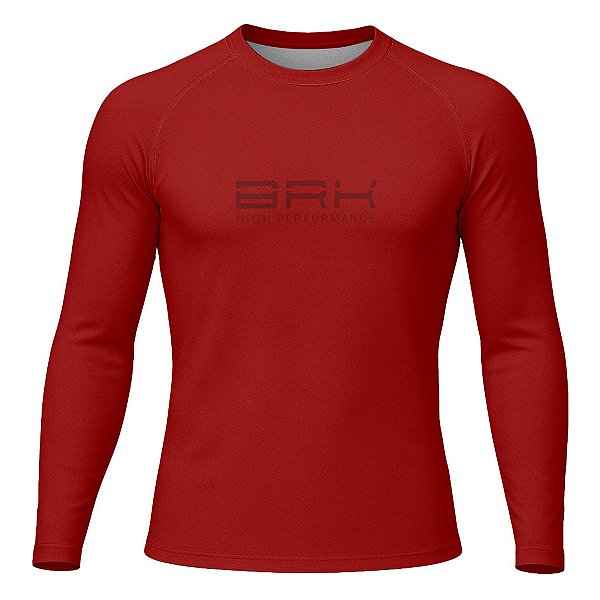 Camisa Raglan Brk Clean Vermelha com Proteção Solar UV50+