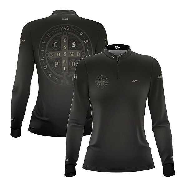Camisa Agro Feminina Brk Medalha de São Bento com Proteção UV50+