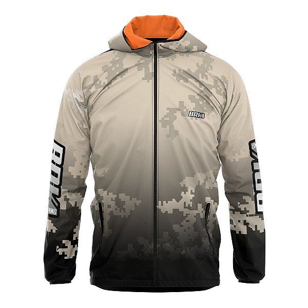 Jaqueta Corta Vento Brk Camo Repelente à Agua UV50+