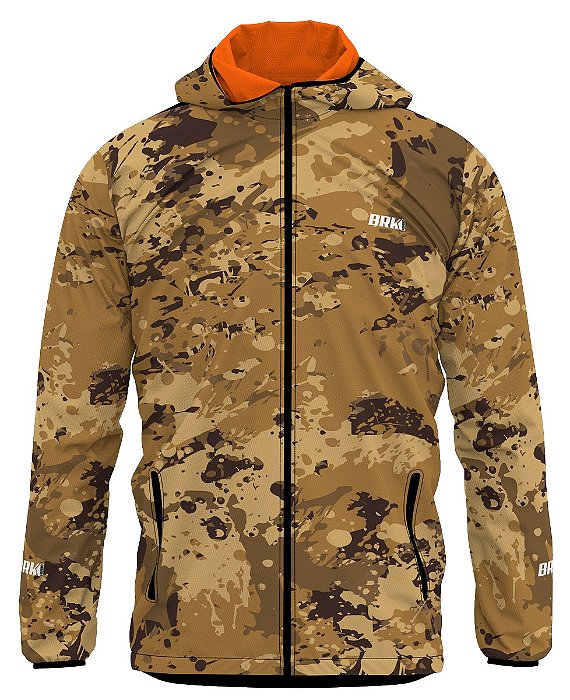 Jaqueta Corta Vento Brk Desert Camo Repelente à Agua UV50+