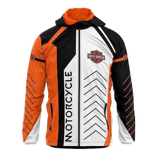 Jaqueta Corta Vento Brk Harley Davidson Modern Repelente à Água UV50+